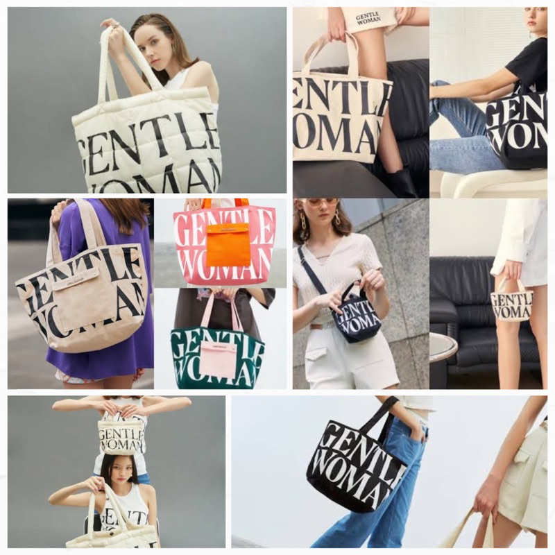 กระเป๋า GENTLE WOMAN พร้อมแท็กห้อย! / GW GENTLE WOMAN TOTE BAG / GW SLINGBAG / GW DUFFLE BAG / WOMAN