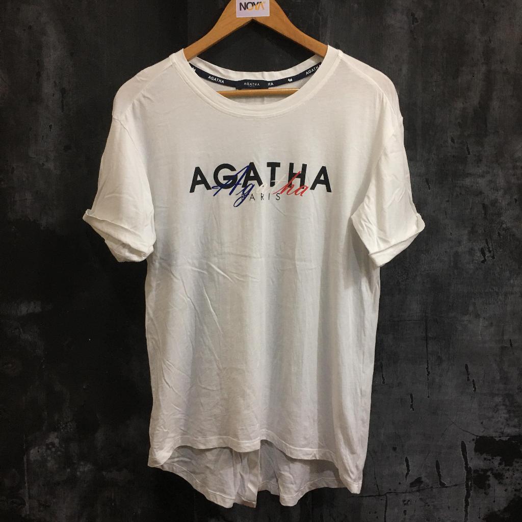 เสื้อยืด ลาย Agatha PARIS สีขาว สําหรับผู้หญิง