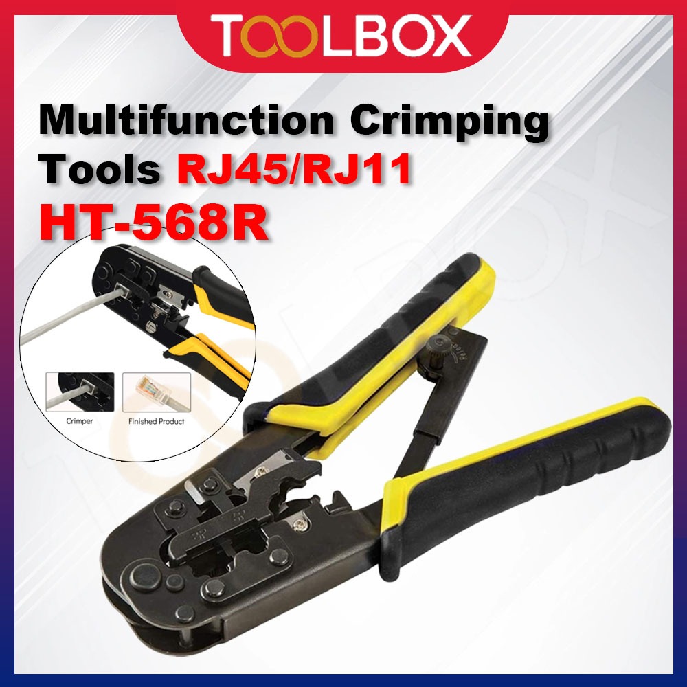 TOOLBOX Crimping Tool LAN สายเคเบิลเครือข่าย 6P 8P RJ45