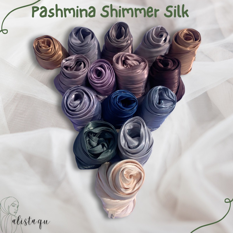 Alista - Pashmina Shimmer Silk Premium | ผ้าพันคอไหมพรม พรีเมี่ยม