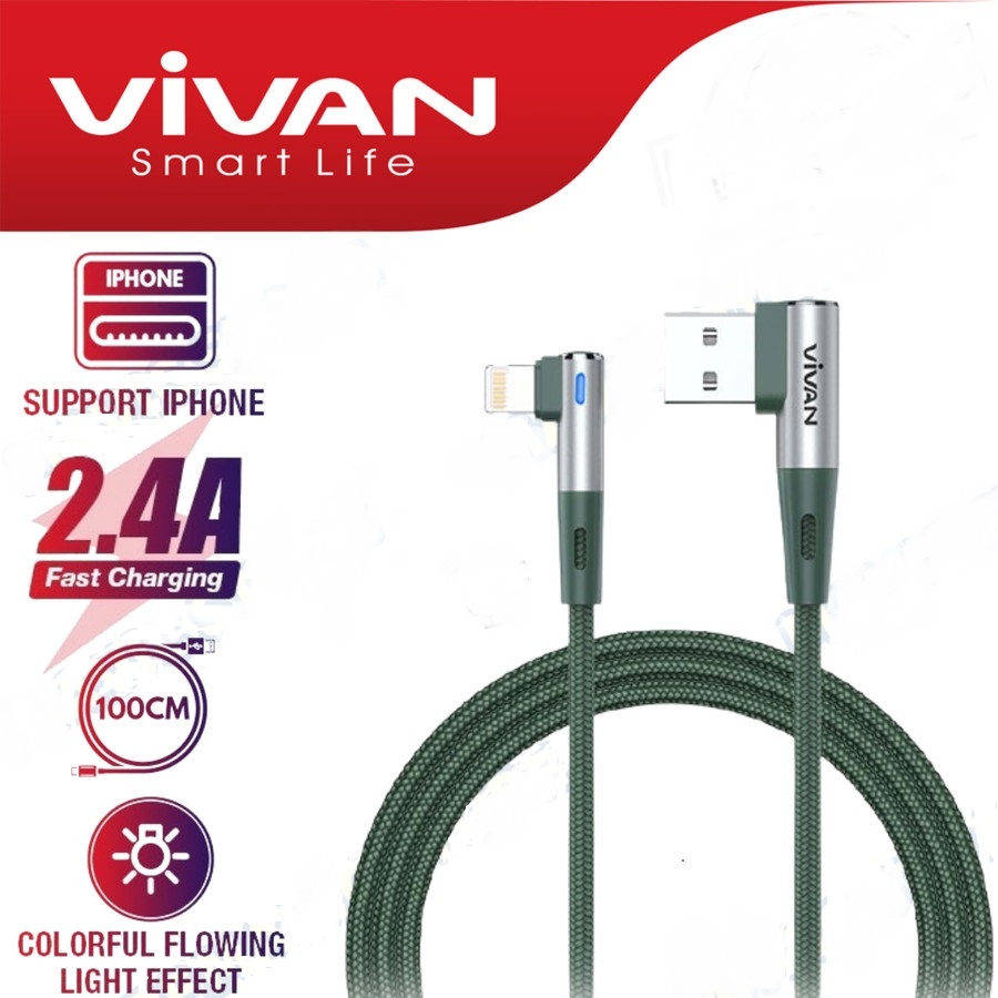 VIVAN BWC100S 3A Type C BWL100S 2.4A iPhone BWM100S 2.4A Micro usb 100CM TYPE-C สายเคเบิลข้อมูล