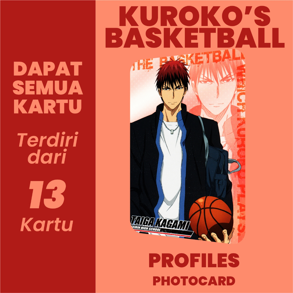 Kuroko No Basket Photocard Profiles Basketball ของ Kuroko