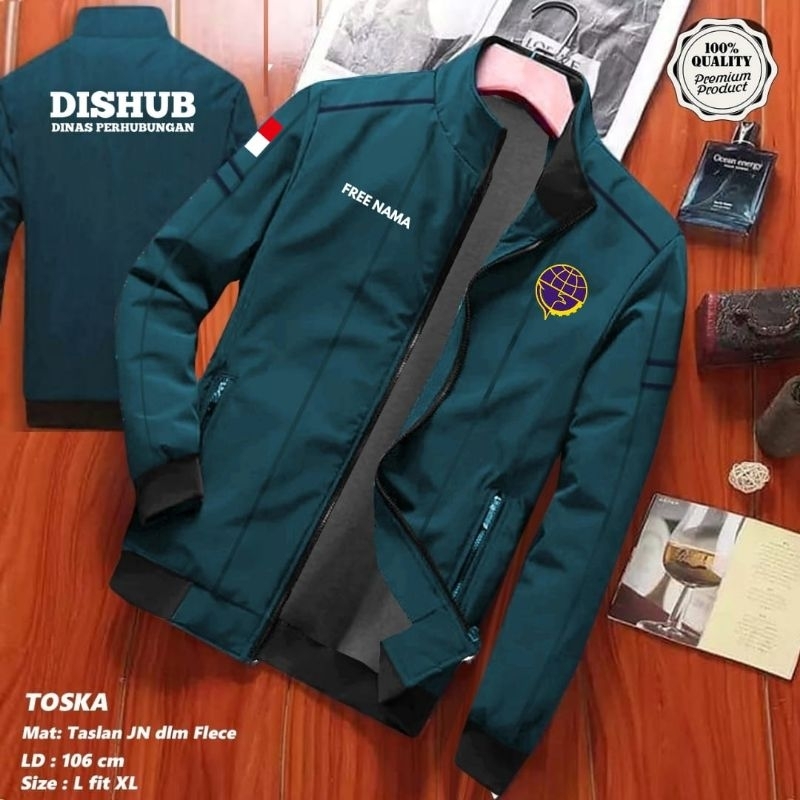 DISHUB JACKET ฟรีชื่อของ TRANSPORTATION SERVICE OUTDOOR WATERPROOF LATEST SCREEN PRINTING