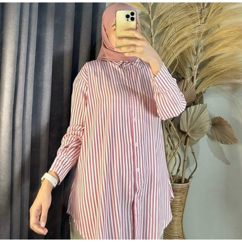 KEMEJA JUMBO SHIRT/OVERSIZE SHIRT/RAYON SHIRT/PREGANCY SHIRT/เสื้อBUSUI/เสื้อเชิ้ตผู้หญิง