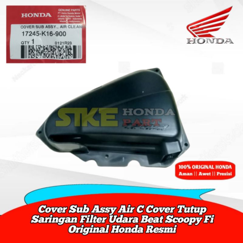 17245-K16-900 Sub Assy Air C ฝาครอบกรองอากาศ Beat Fi Scoopy Fi หยาบ Starter อย่างเป็นทางการ