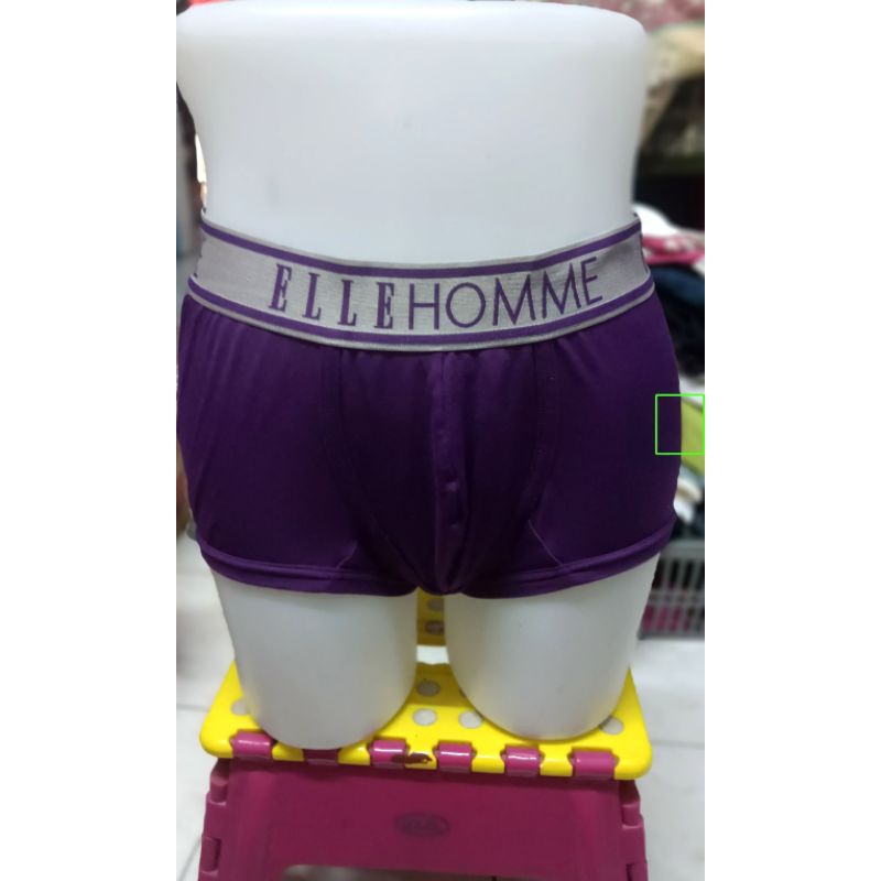 กางเกงบ็อกเซอร์ Elle Homme สีม่วง สําหรับผู้ชาย ไซซ์ L