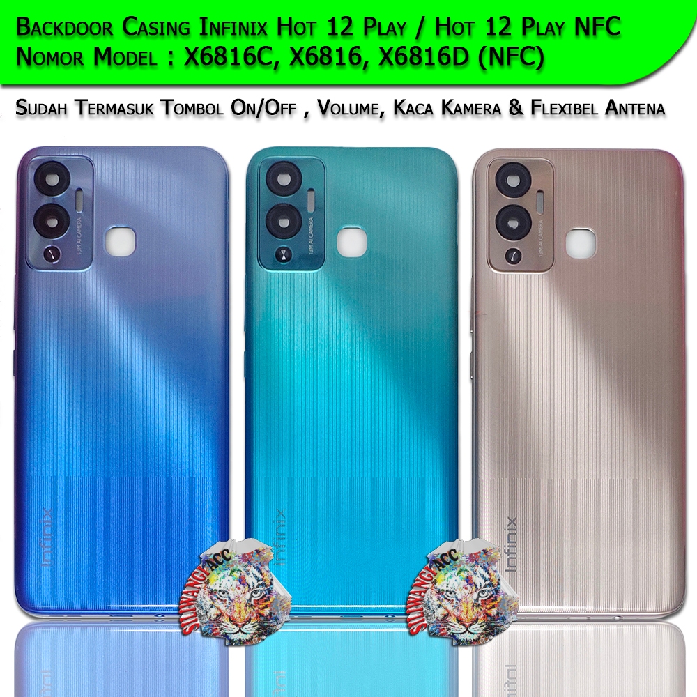 เคส Backdoor Infinix Hot 12 Play X6816C X6816 Hot 12 Play NFC X6816D