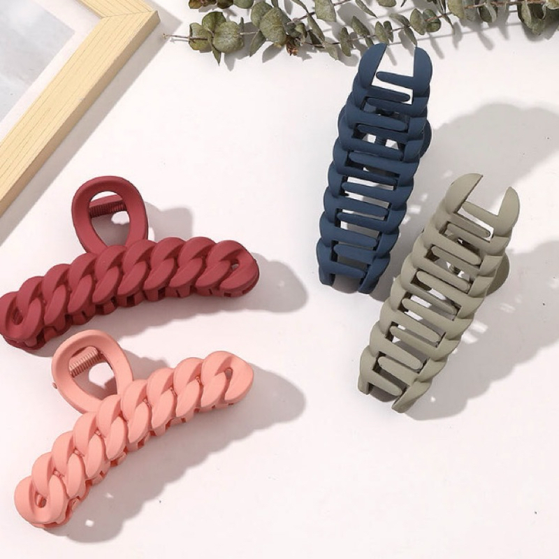 Jadai Salon 10.5 CM DOFF Jumbo Chain Clip เครื่องประดับผมผู้ใหญ่เกาหลี