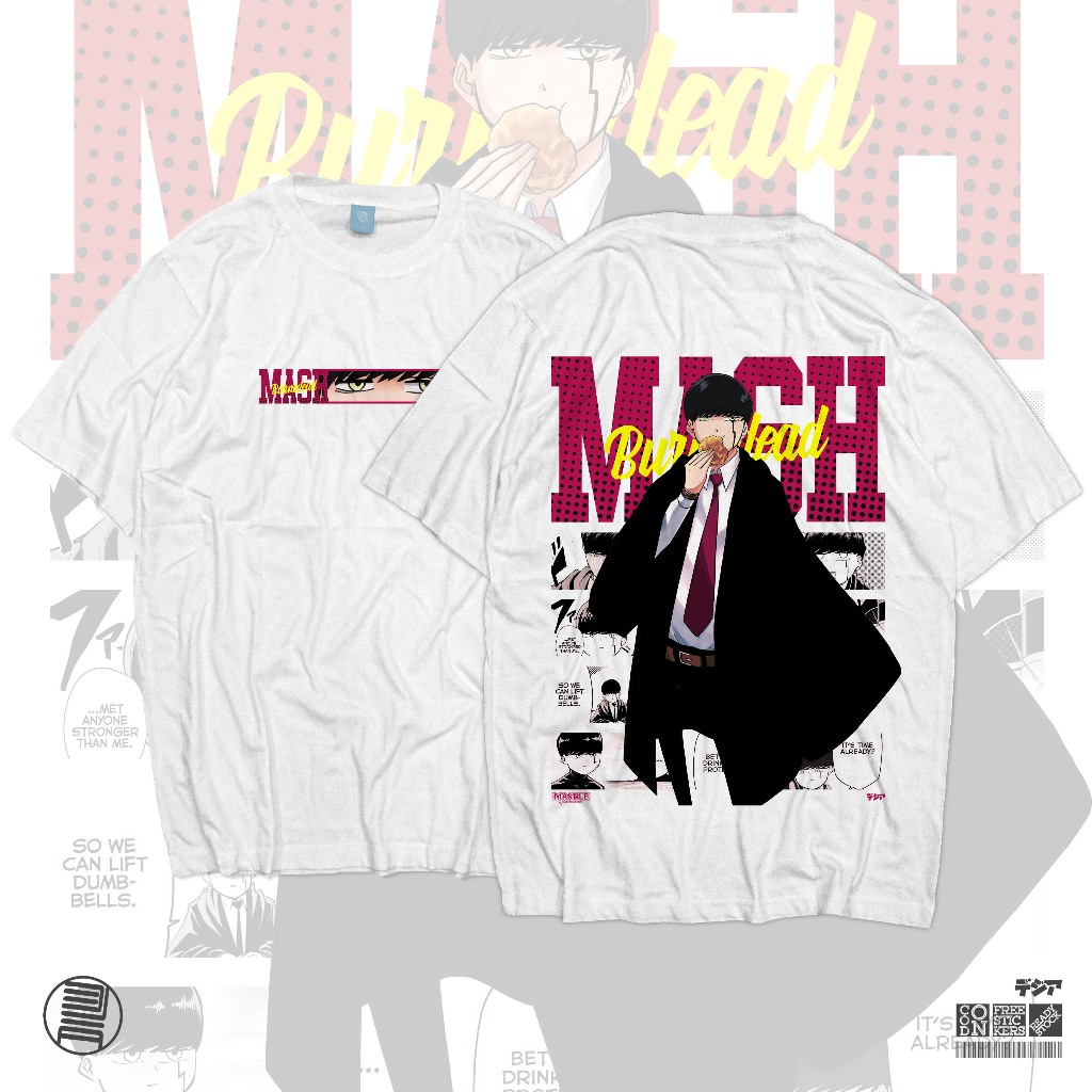 Mash Burntedead Mashle อะนิเมะมังงะเสื้อยืดญี่ปุ่น Wibu เสื้อ DJA ผ้า