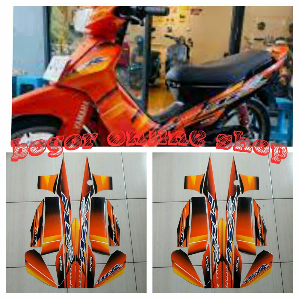 F1zr 2003 สติ๊กเกอร์มอเตอร์ไซค์สีส้ม