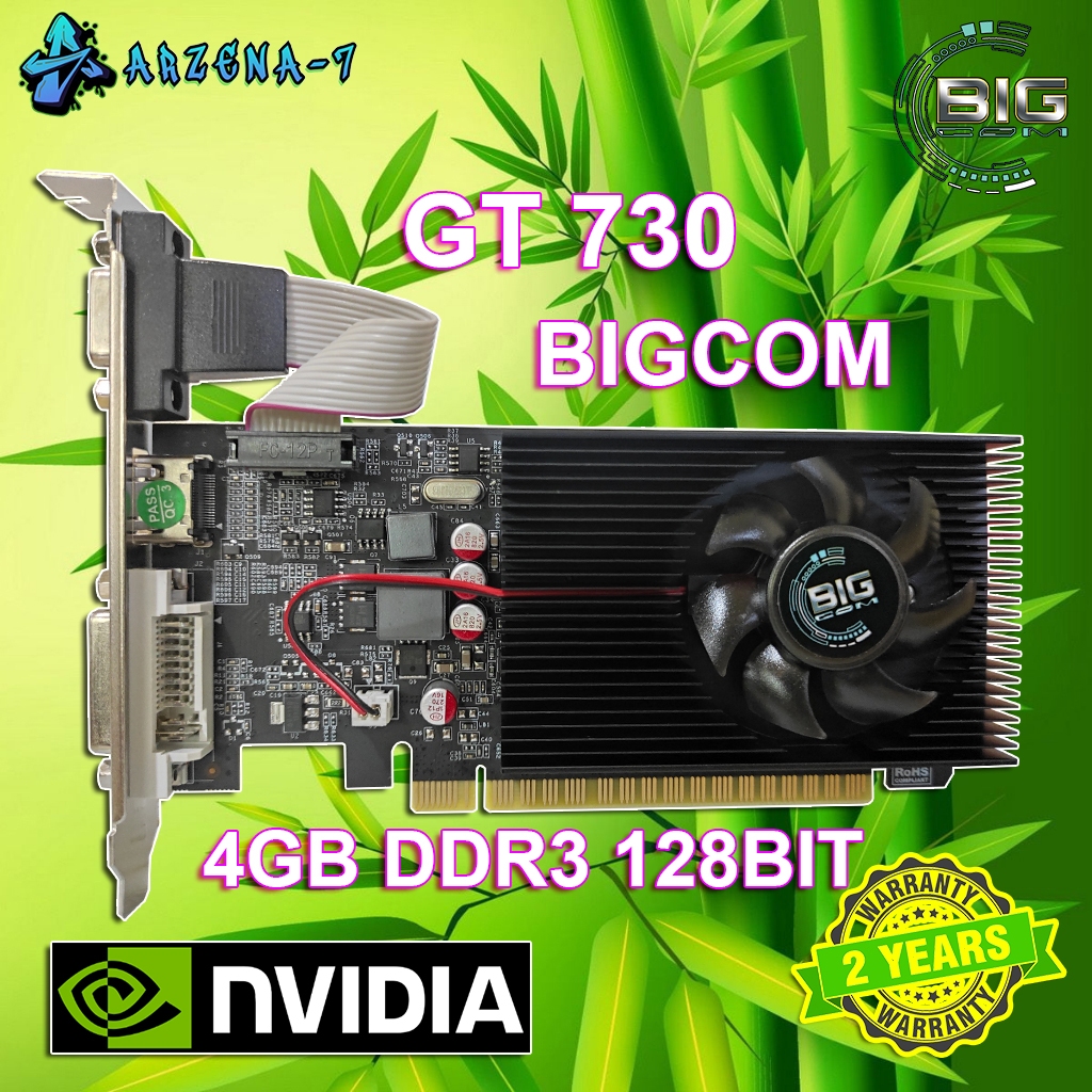 BIGCOM Nvga Nvidia Gt 730 4Gb 128Bit Ddr3 / Original รับประกัน 2 ปี