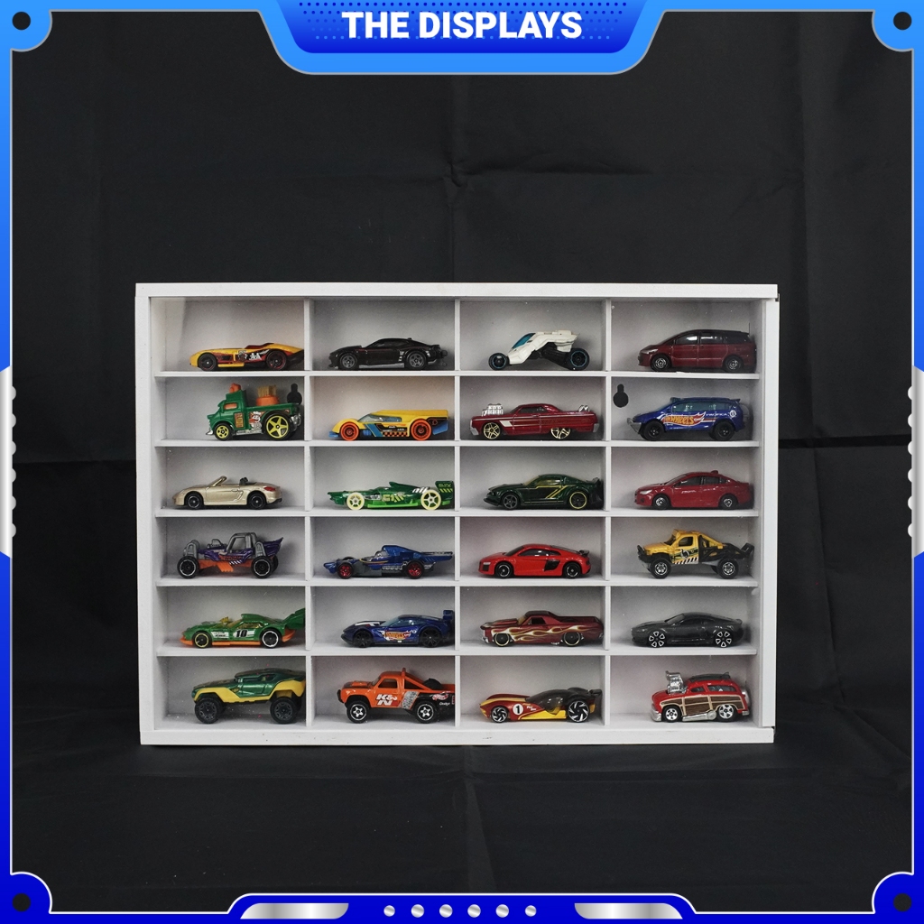 24-SLOT PVC BOARD DIECAST DISPLAY Rack – รุ่นสี่เหลี่ยมไม่มีโลโก้