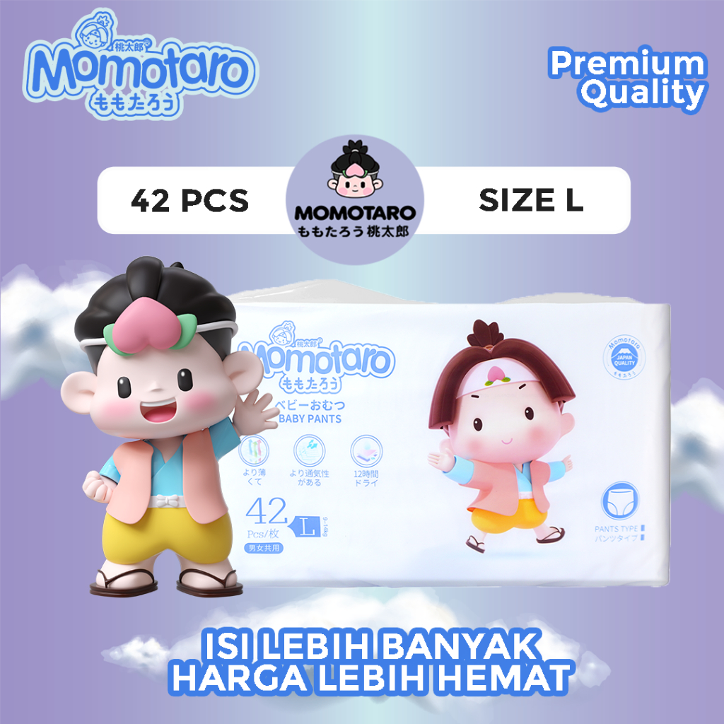 Momotaro Premium Quality Baby Diapers - กางเกง - L42