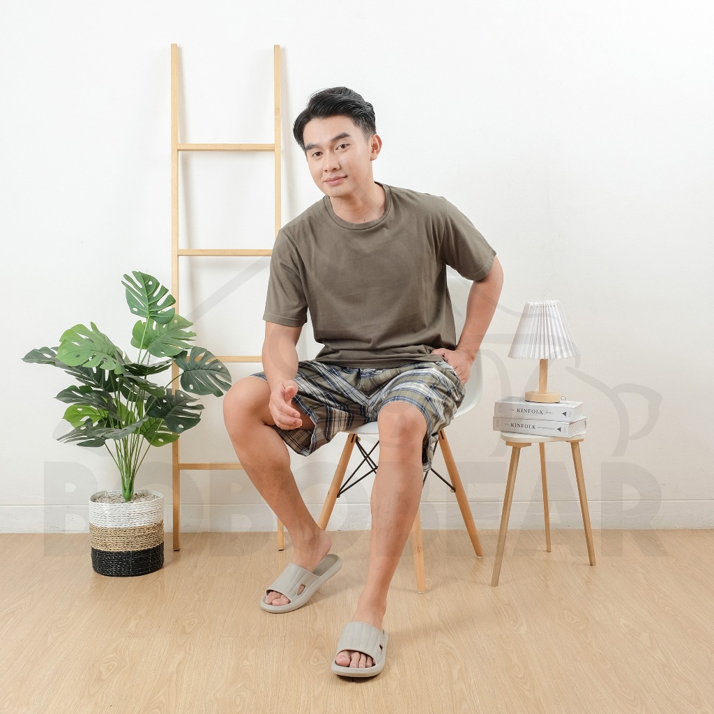 Bobobear ชุดนอนแขนสั้นผู้ชายผู้ใหญ่ BB11 BB12