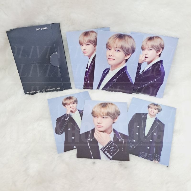 Photocard V Taehyung BTS The Wings Tour Black Mini Photocard BTS The Wings Tour Final V Taehyung Bla