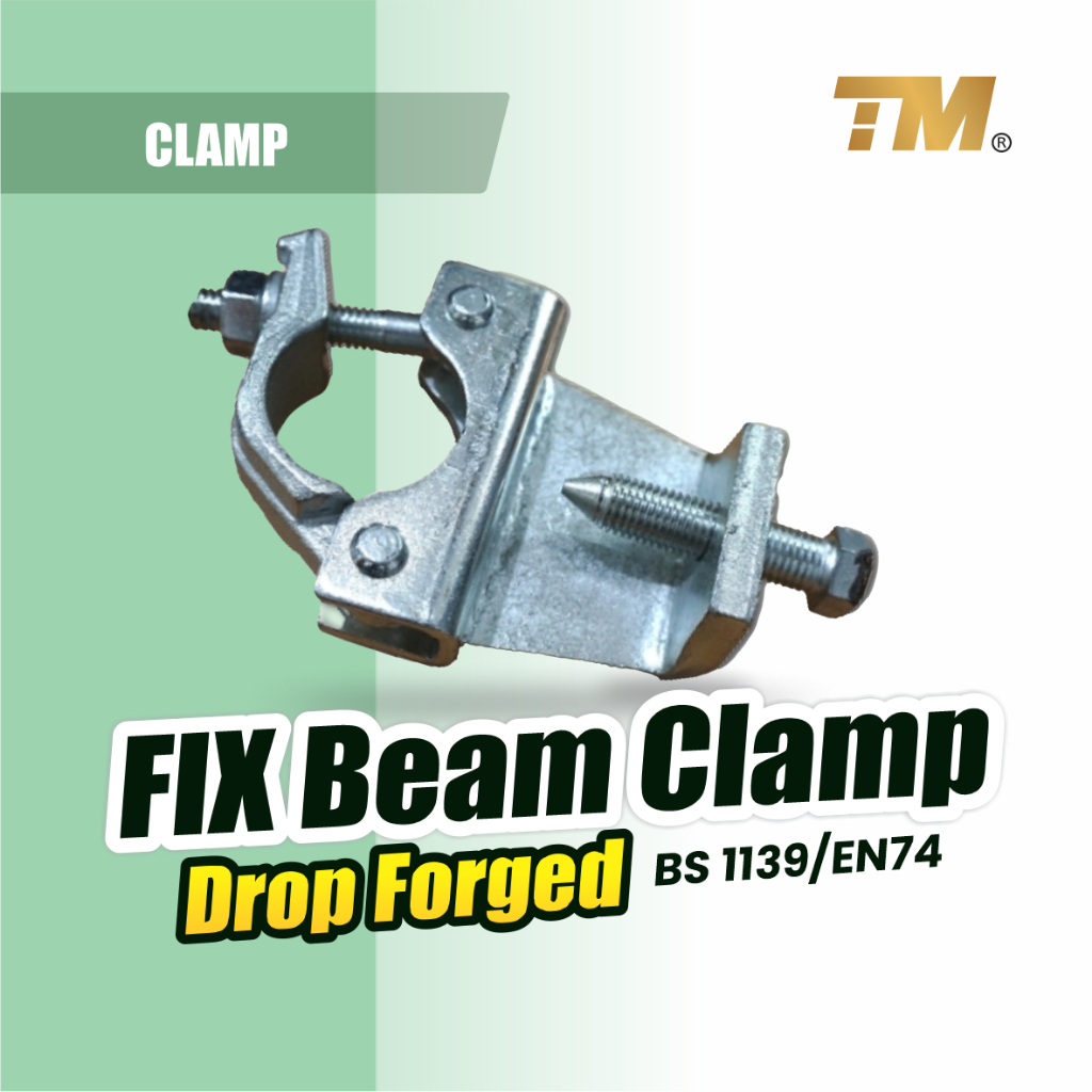 Girder FIX &amp; SWIVEL BEAM CLAMP มาตรฐาน BS สําหรับประเภทท ่ อ SCAFFOLDING/TUBULAR SYSTEM
