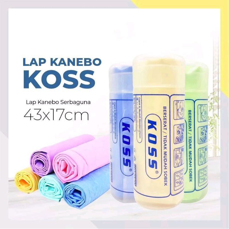ผ้าเช็ดทําความสะอาด KOSS อเนกประสงค์ ดูดซับน้ําได้ดี KOSS KANEBO ￼ผ้า KOSS Kanebo อเนกประสงค์