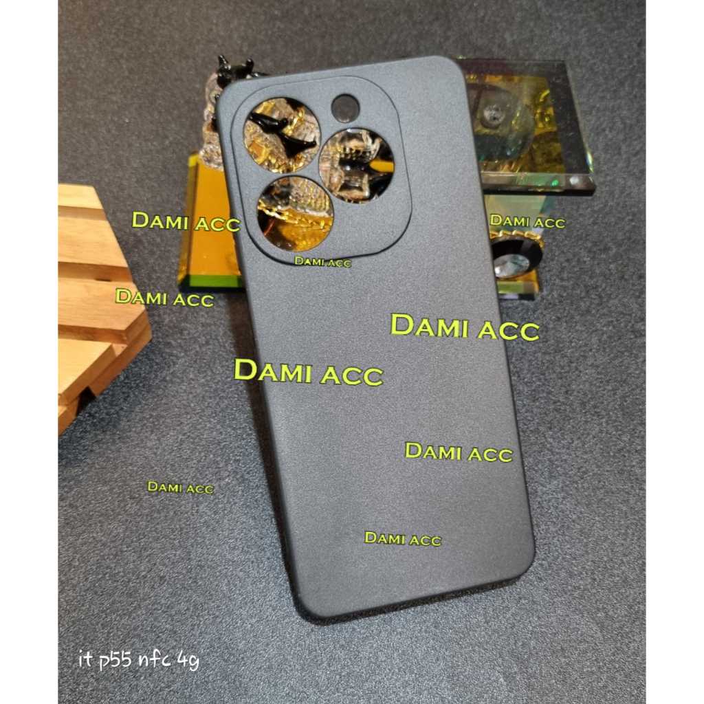 เคส itel p55 nfc 4g เคสสีดํามาการองสีดํา