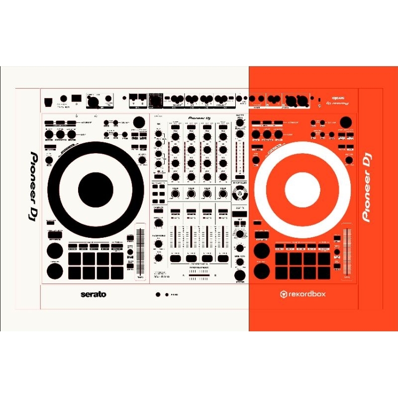 DDJ-FLX 10 serato pioneer สติ๊กเกอร์ป้องกันดีเจดนตรี