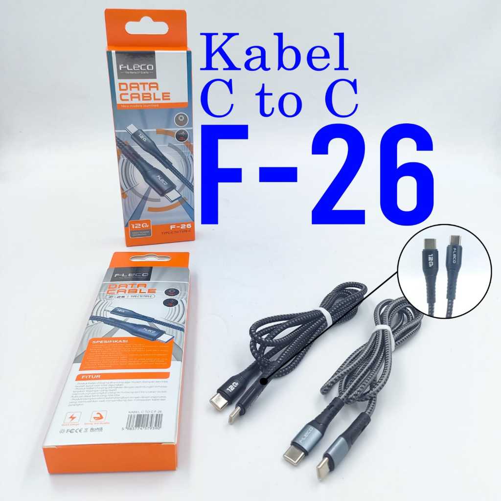 PD F26 120W TYPE C TO TYPE C FAST CHARGING 3.1A DATA CABLE สําหรับ ANDROID SMARTPHONE [RAG]
