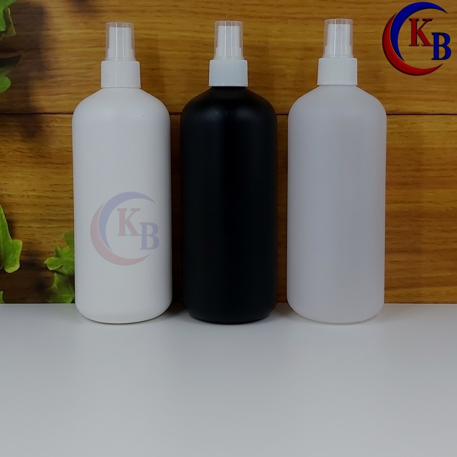 คอขวดสเปรย์สีขาวขนาด 500 มล. พลาสติกขวด HDPE SLIM