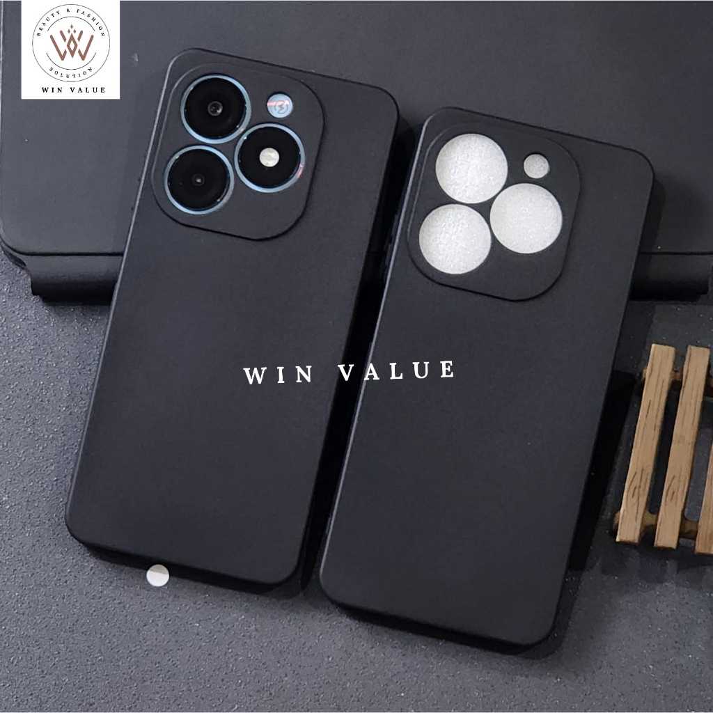 Itel P55 Nfc Itel P55 5G Softcase Macaron Black Premium Case Itel P55 Nfc Itel P55 5G