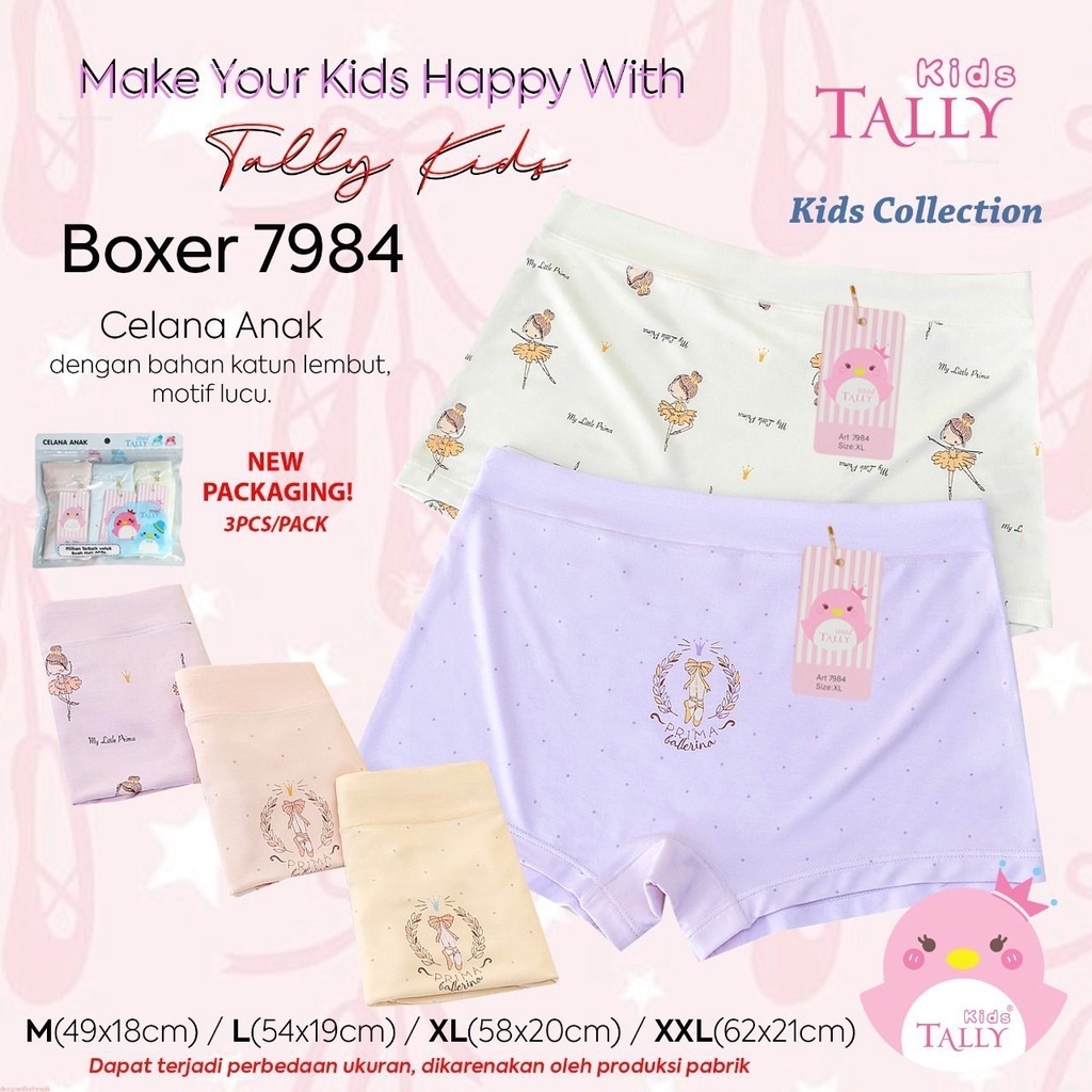 SALLY KIDS GIRL 7984 I CD GIRLS BOXER UNDERWEAR