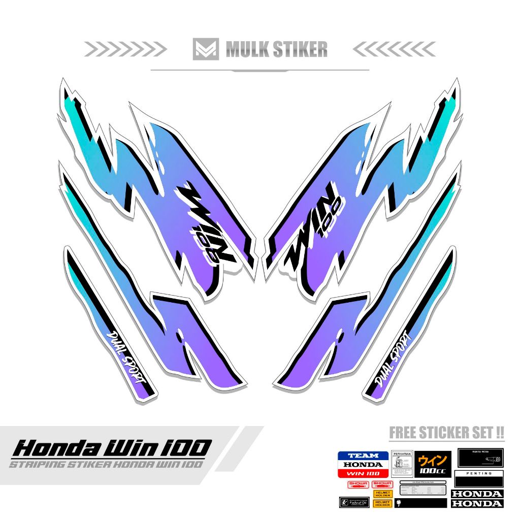 HONDA WIN STRIPING / MTF 65 / WIN 100 STICKER / WIN STICKER / STREET / STRIPING / SKOTLET / SKETOTLE