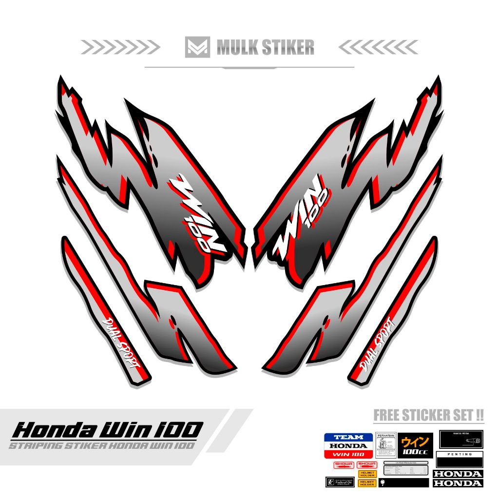 HONDA WIN STRIPING / MTF 67 / WIN 100 STICKER / WIN STICKER / STREET / STRIPING / SKOTLET / SKOTLET 