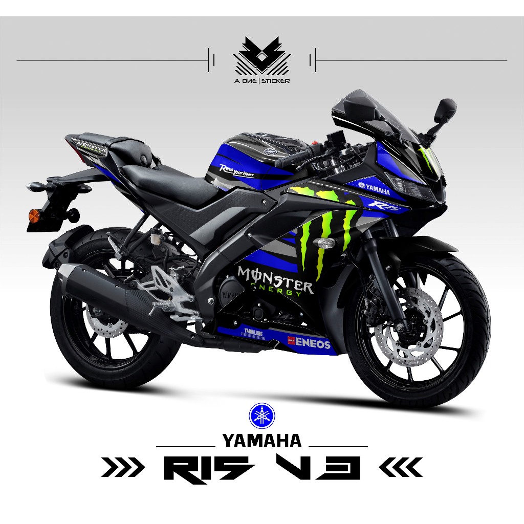 Striping YAMAHA R15 V3 SEMIFULL MOTIF 9 LIVERY 2024 / YAMAHA R15 / V3 / R15 / YAMAHA / DECAL / STRIP