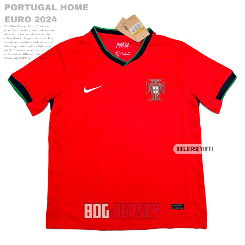 PORTUGAL HOME OFFICIAL JERSEY 2024 2025 GRADE ORI TOP