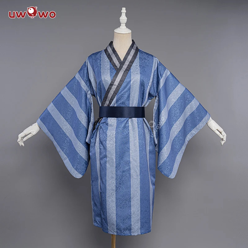 Uwowo - Inosuke Yukata - Yukata Inosuke - ชุดยูกาตะสีน้ําเงินสั้น - ชุดคอสเพลย์ Inosuke KNY