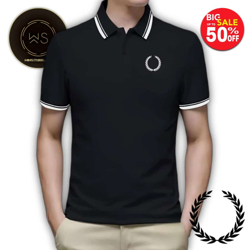 WINSTORE.ID15 ผู้ชายธรรมดา 2 LIS LW LOGO Motif เสื้อยืดโปโล DTF วัสดุพิมพ์หน้าจอขนาด M, L, XL, XXL เ