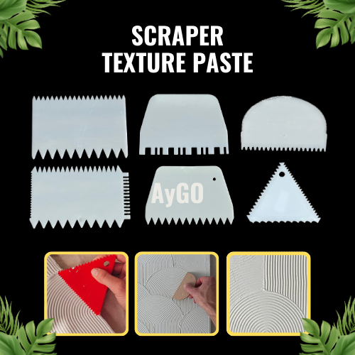 SCREAPER TEXTURE PASTE / SCRAPER สําหรับระบายสี / เค้กธรรมดา