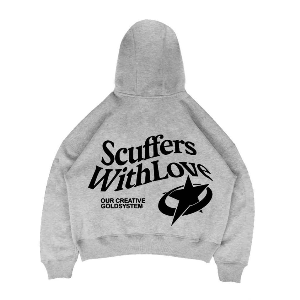 GLGS | HOODIE BOXY OVERSIZE SCUFFERS WITH LOVE | FLEECE FLEECE FLEECE