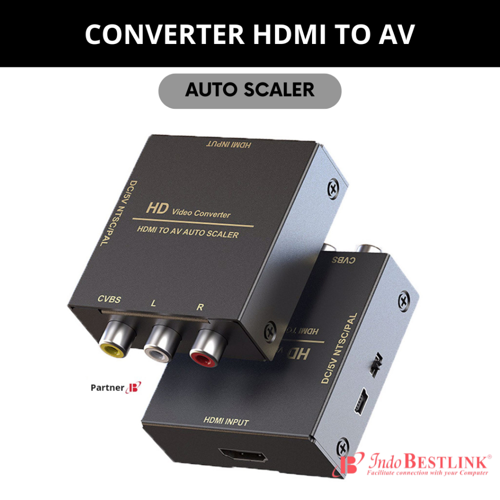 อะแดปเตอร์แปลง HDMI เป็น RCA CVBs AV คอมโพสิต / HDMI เป็น AV Auto Scala / ตัวแปลง HDMI เป็น RCA