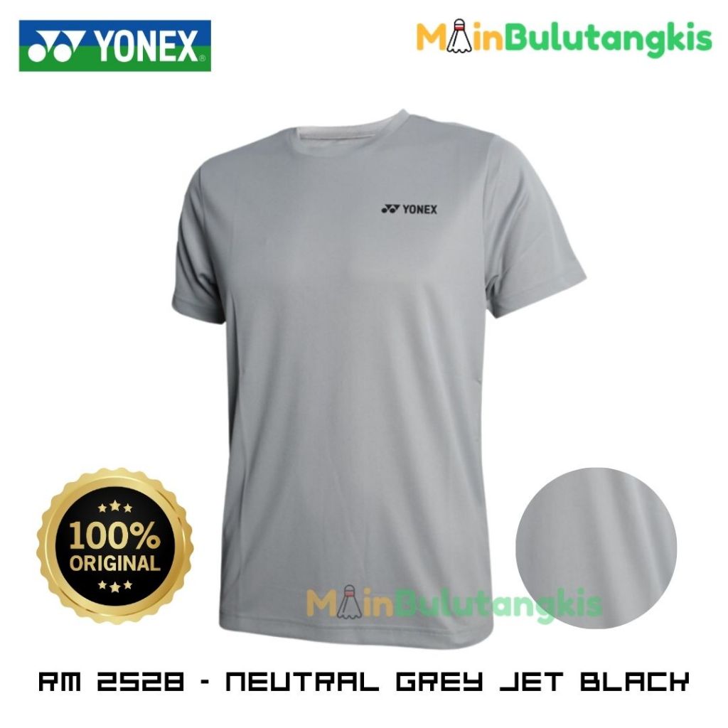 Yonex RM 2528 NEUTRAL เสื้อยืด เสื้อแบดมินตัน สีเทา ของแท้