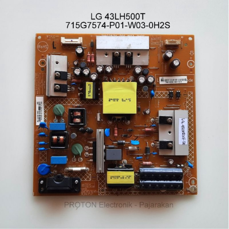 MESIN PSU LCD LED TV LG 43LH500T 43LH500T-TA 43LH5000 PCB แหล่งจ่ายไฟ 715G7574-P01-W03-0H2S ตัวควบคุ