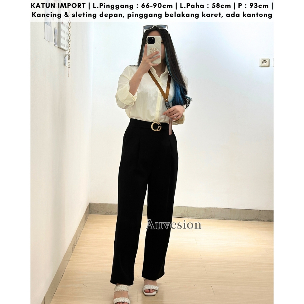 4690 cegaha ผ้าฝ้ายนําเข้ากางเกงขากว้าง