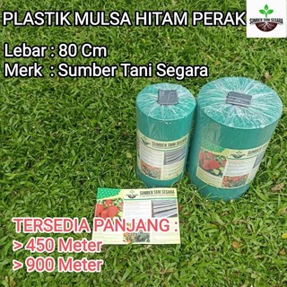 PLASTIK MULSA HITAM PERAK LEBAR 80 CM