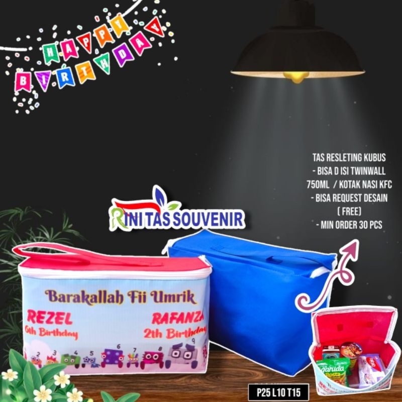 CUBE ZIPPER BIRTHDAY BAG CUSTOM ZIPPER BIRTHDAY BAG DESIGN CUBE BIRTHDAY BAG