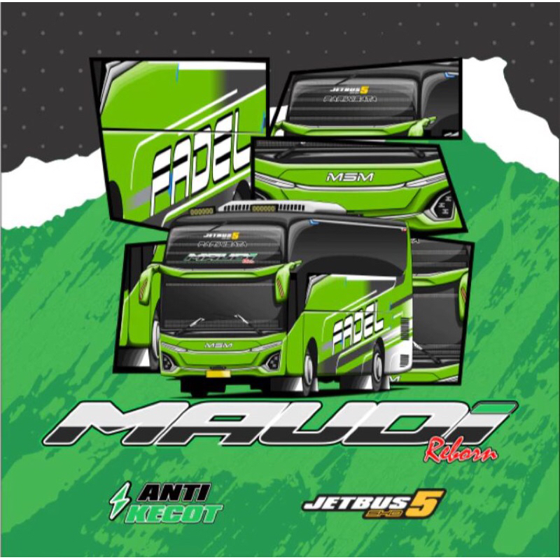 ASYROF MAUDI JB 5 HOLOGRAM BUS STICKER ของแท้ 100%