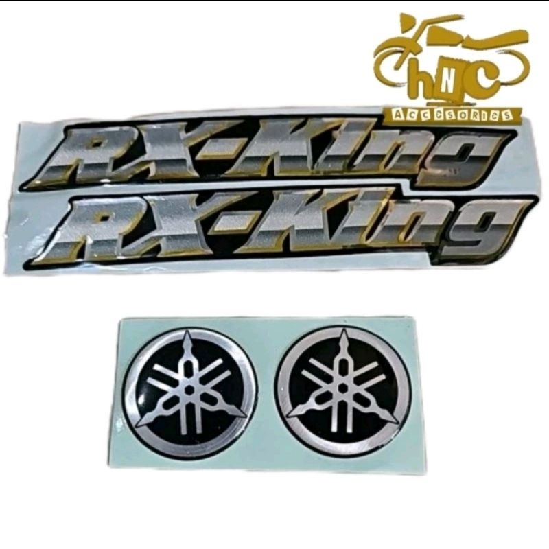 RX KING TANK EMBLEM PLUS RX KING RAISED RUBBER BOX EMBLEM