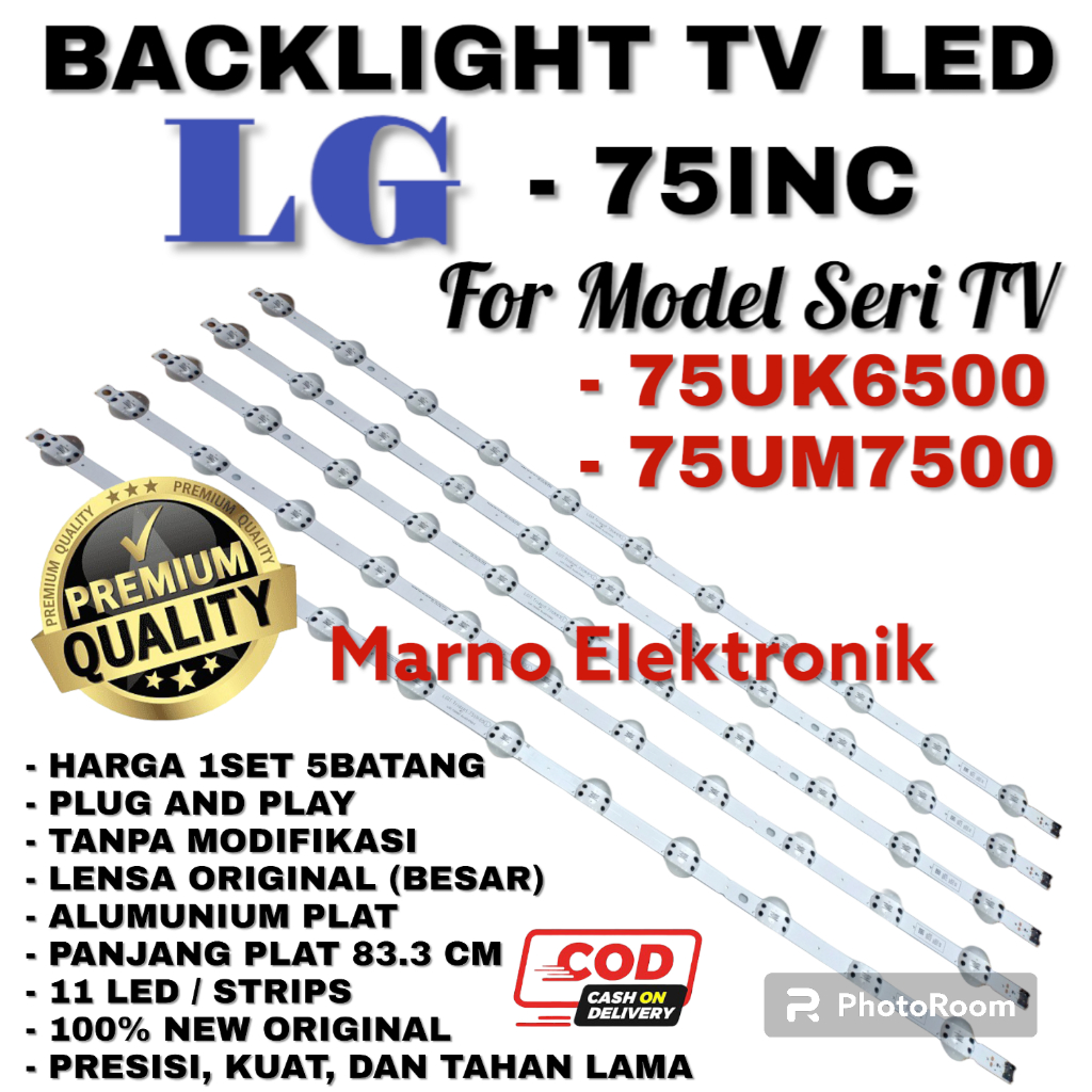 LG 75 INC INCH LED TV BACKLIGHT 75UK6500 75UK7500 75UK ORIGINAL BL 11K LED LAMP