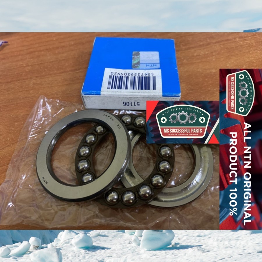 THRUST BEARING 51106 NTN ORIGINAL JAPAN WITH DIMENSIONS 30 X 47 X 11