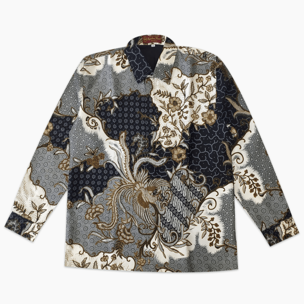 KEMEJA เสื้อเชิ้ตบาติกแขนยาวผู้ชาย Dobby Material DA84 jumbo 3L