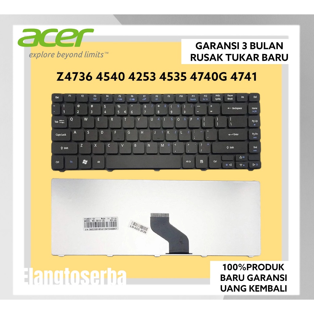 คีย์บอร์ด Acer Aspire 4736 4738 474 4750 4240 5942