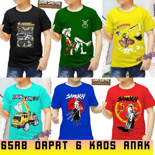Promo Paket Hemat 6 Pcs Kaos 90RB Kaos Anak Remaja Tanggung Usia 10-16 Tahun Motif Distro Marvel Samurai Anime Baju Atasan Anak Laki-Laki Sablon Digital DTF Baju Anak-Anak Tanggung 10-17thn Kaos Anak Cwo 90 RB Dapat 6 Baju Cowok T-SHIRT Oblong Unisex