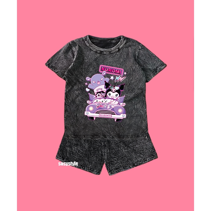 Srelan Wash Kids Unisex Kur0m1 Wash Kids oneset Kids stone Wash set distro basic girls boys อินเทรนด