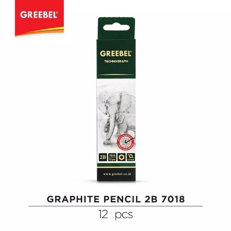 Greebel pencil 2B/pencil 2B/pencil Exam ( เนื ้ อหาแพ ็ ค 12 ชิ ้ น )